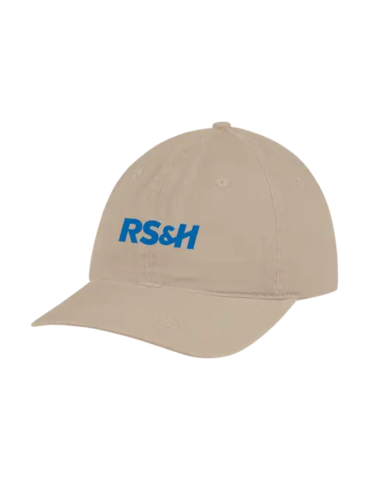 Garment Washed Unstructured Twill Tan Cap w/RS&H Logo