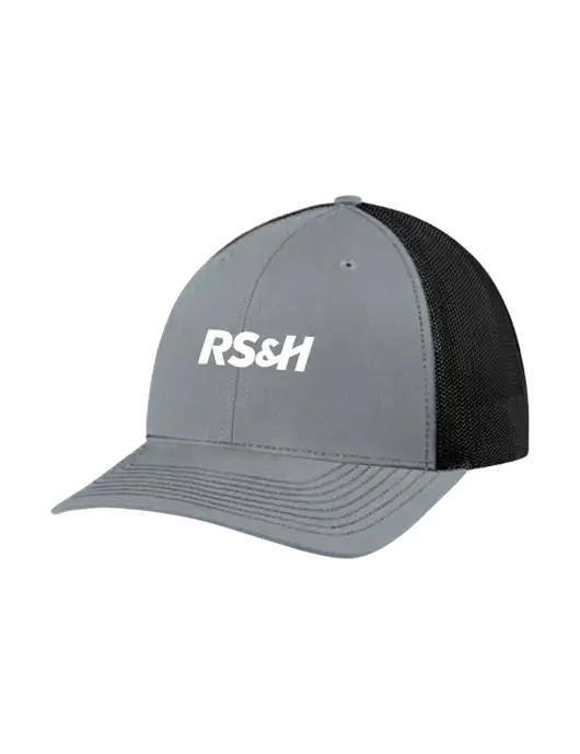 Richardson Adjustable Snapback Original 112 Trucker Cap Heather Grey w/Black Mesh w/RS&H Logo