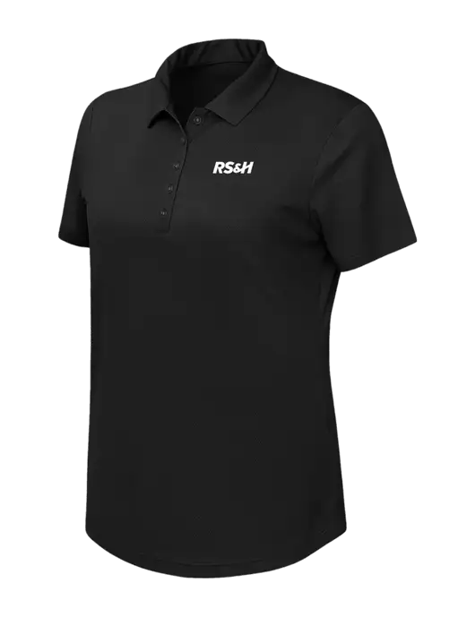 Callaway Womens Birdseye Black Polo w/RS&H Logo
