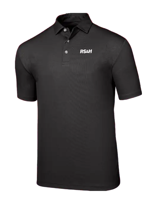 Callaway Birdseye Black Polo w/RS&H Logo