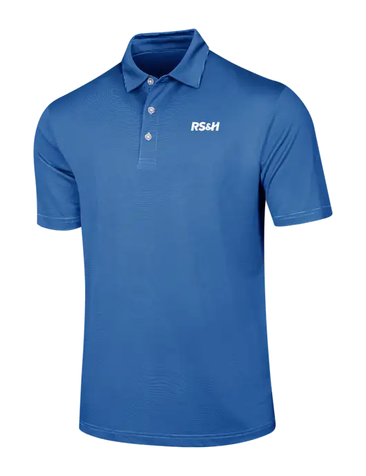 Callaway Royal Blue Fine Line Stripe Polo w/RS&H Logo