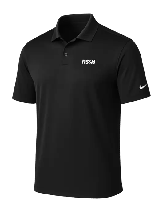 NIKE Black Victory Solid Polo w/RS&H Logo