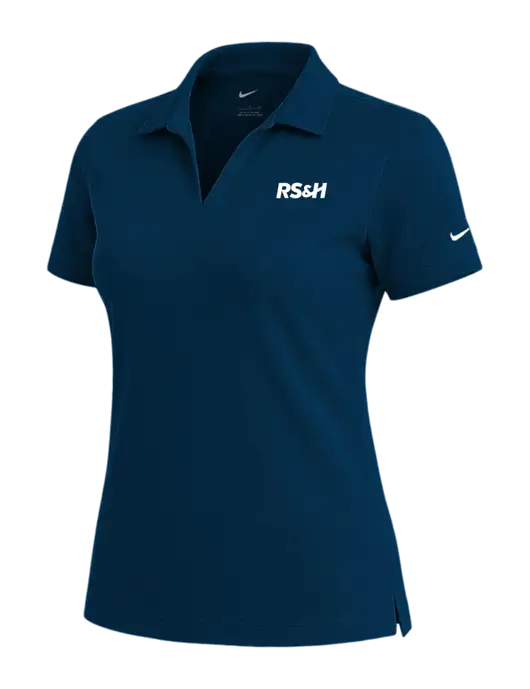 NIKE Navy Womens Dri-Fit Micro Pique Polo w/RS&H Logo