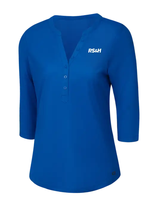 OGIO Royal Blue Jewel Henley w/RS&H Logo
