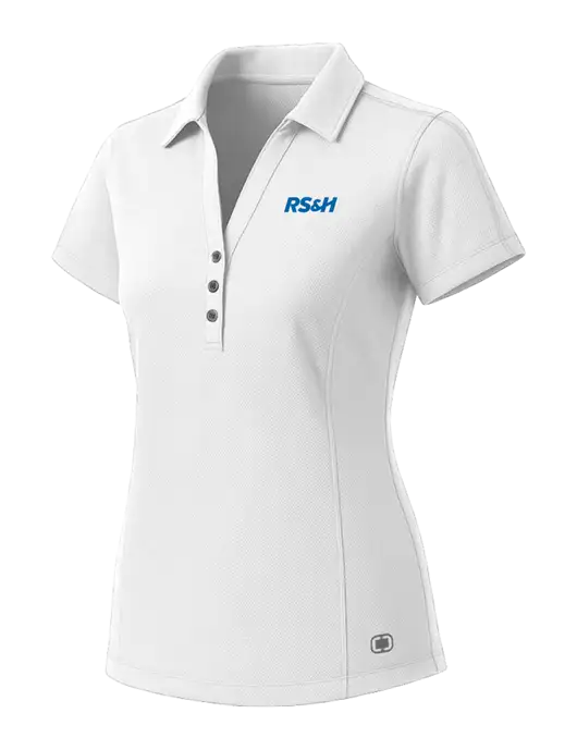 OGIO Womens White ONYX Polo w/RS&H Logo