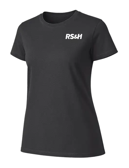 Womens Ring Spun Charcoal 4.5 oz T-Shirt w/RS&H Logo