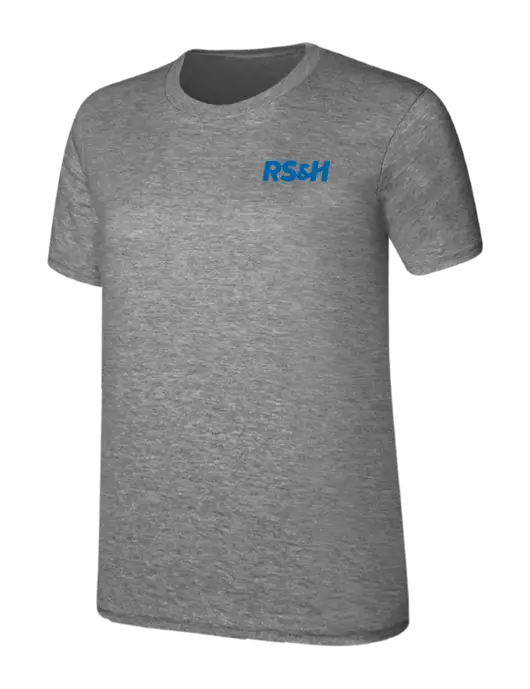 Womens Ring Spun Light Grey Heather 4.5 oz T-Shirt w/RS&H Logo