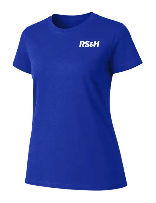Womens Ring Spun Royal 4.5 oz T-Shirt w/RS&H Logo