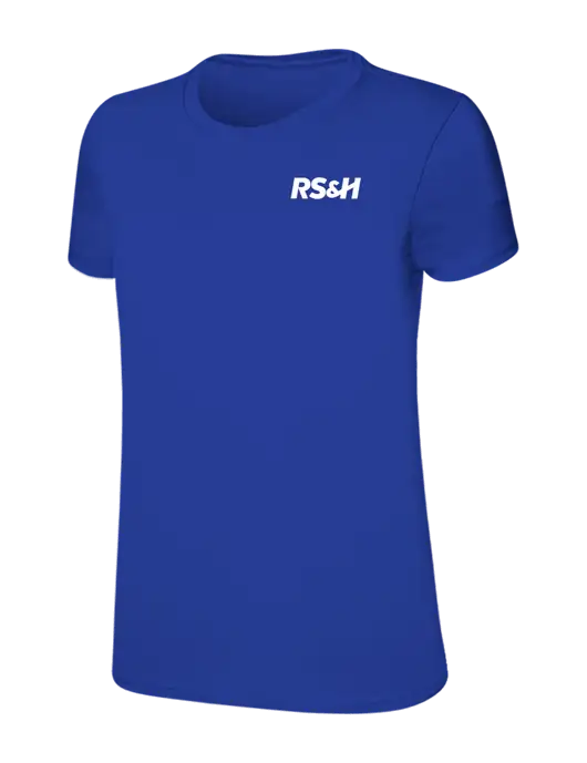 Womens Ring Spun Royal 4.5 oz T-Shirt w/RS&H Logo