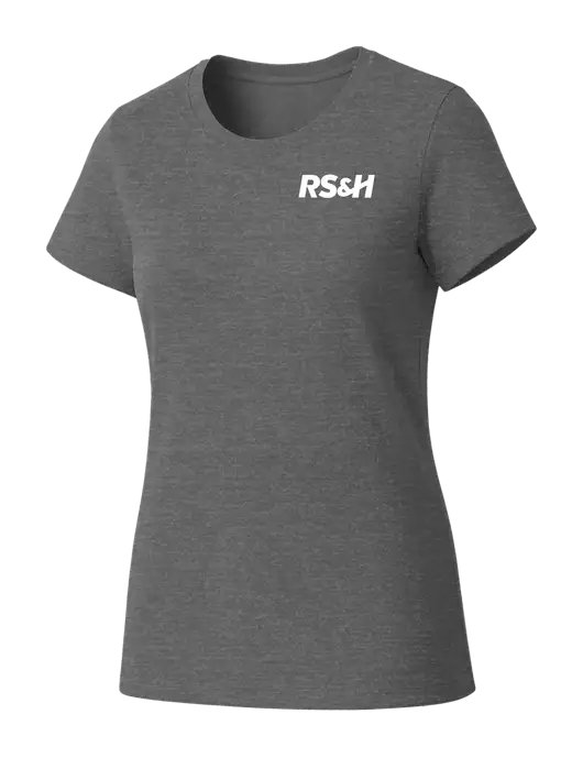 Womens Seriously Soft Grey Frost T-Shirt w/RS&H Logo