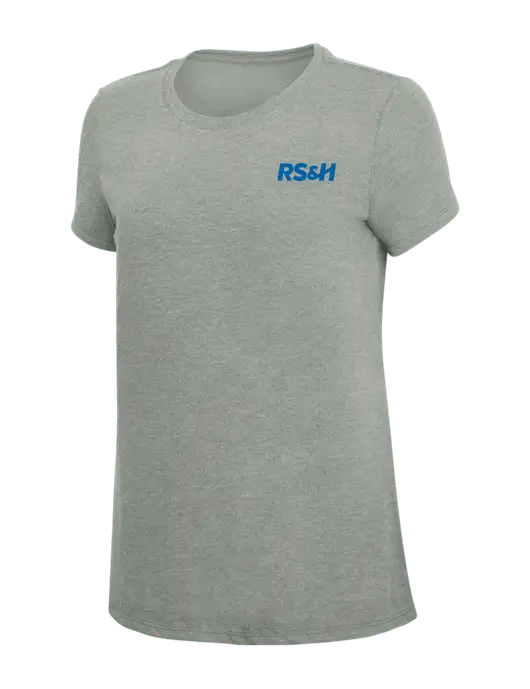Womens Simply Soft Grey Frost 4.5oz  Poly/Combed Ring Spun Cotton T-Shirt w/RS&H Logo
