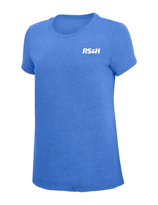 Womens Simply Soft Royal Frost 4.5oz  Poly/Combed Ring Spun Cotton T-Shirt w/RS&H Logo