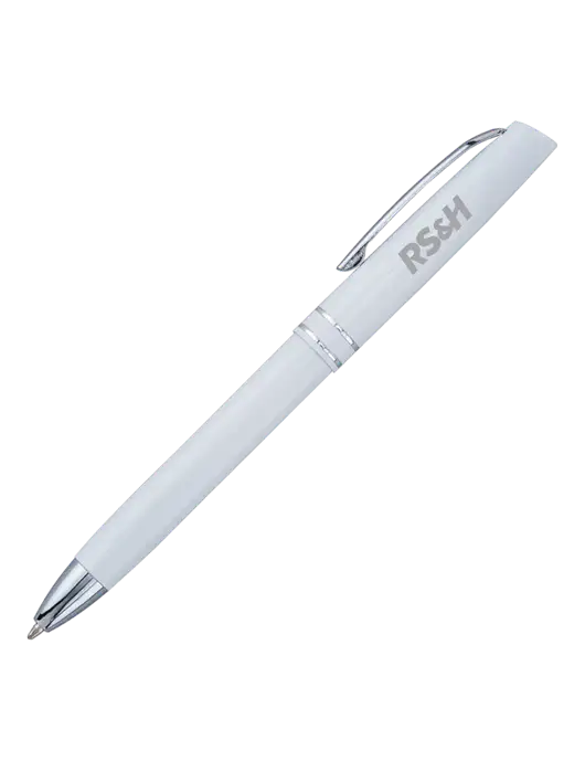 White Anguilla Black Ink Pen w/RS&H Logo