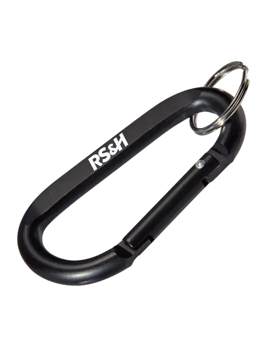 Black Carabiner & Key Ring w/RS&H Logo