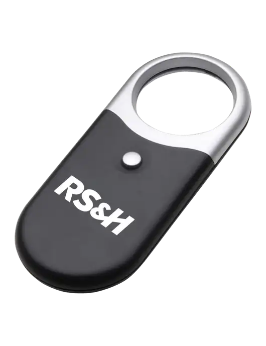 Compact Black Magnifier Light w/RS&H Logo