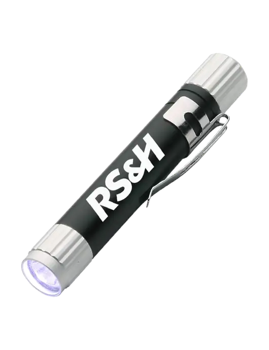 Black Aluminum LED Penlight w/RS&H Logo