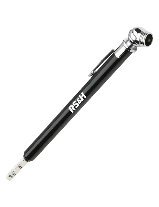 Quick View Black Tire Gauge w/RS&H Logo