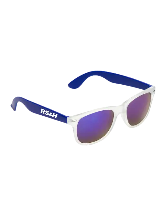 Key West Blue Mirrored Sunglasses w/RS&H Logo