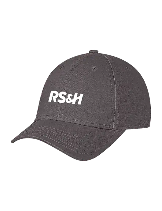 Medium Dark Grey Structured Soft Snap Closure Hook & Loop Cap w/RS&H Logo