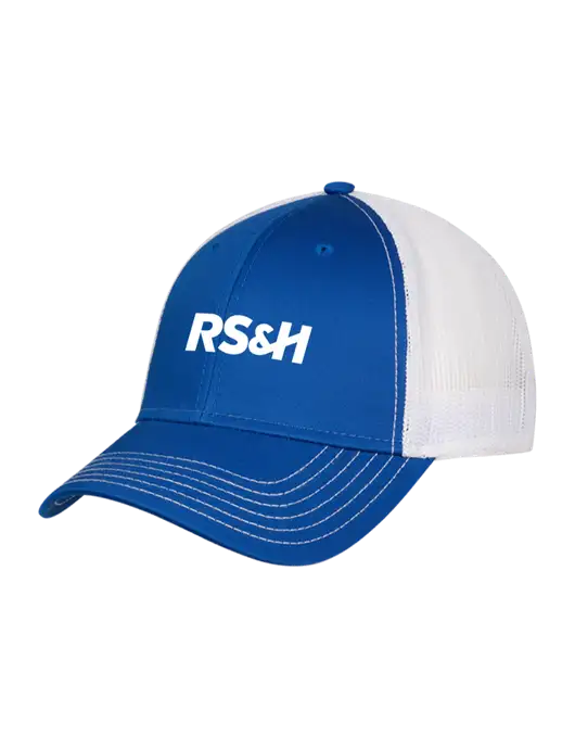 Royal/White Mesh Trucker Cap Snap Back w/RS&H Logo