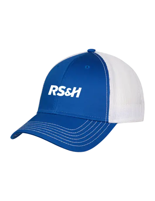 Royal & White Mesh Trucker Cap Snap Back w/RS&H Logo