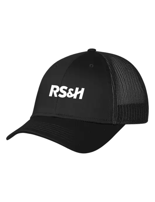 Black Mesh Trucker Cap Snap Back w/RS&H Logo