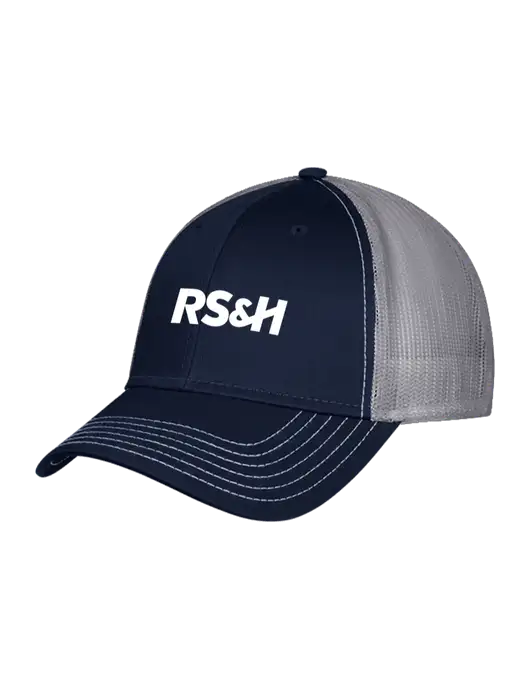 Navy/Grey Mesh Trucker Cap Snap Back w/RS&H Logo