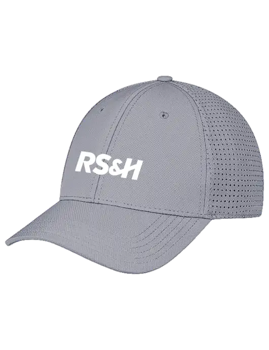 Grey Performance Stretchable Cap Hook & Loop w/RS&H Logo
