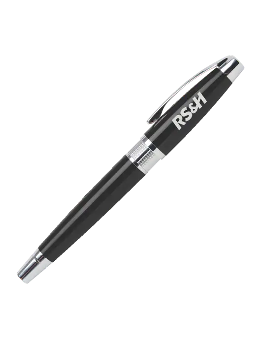 Masscotti Black Rollerball Pen - Black Ink w/RS&H Logo