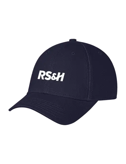 Navy Structured Soft Snap Closure Hook & Loop Cap w/RS&H Logo