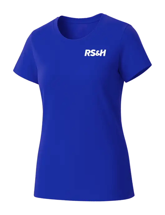 Womens Seriously Soft Royal T-Shirt w/RS&H Logo
