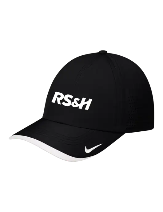 Nike Black/White Dri-FIT Perforated Performance Cap w/RS&H Logo