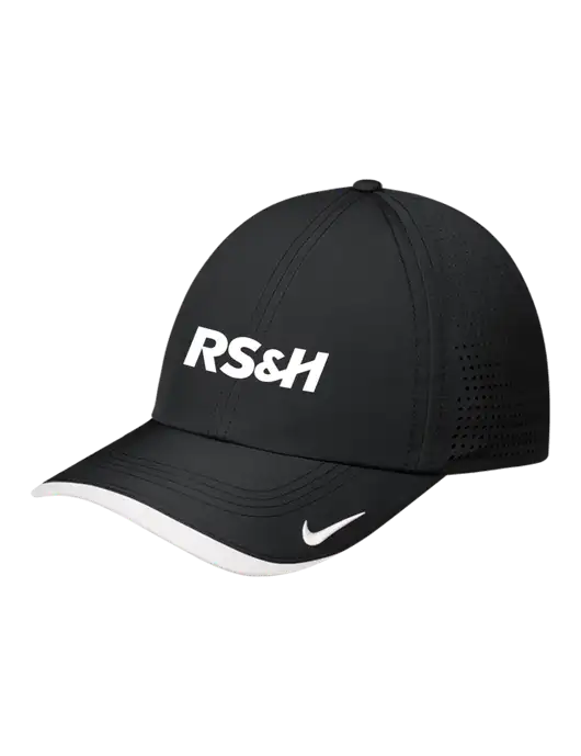 Nike Black/White Dri-FIT Perforated Performance Cap w/RS&H Logo