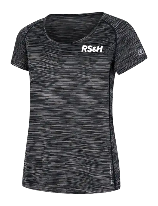 OGIO Womens Black Space Dye Verge Scoop Neck w/RS&H Logo