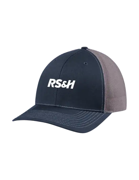 Richardson Adjustable Snapback Original 112 Trucker Cap Navy w/Charcoal Mesh w/RS&H Logo