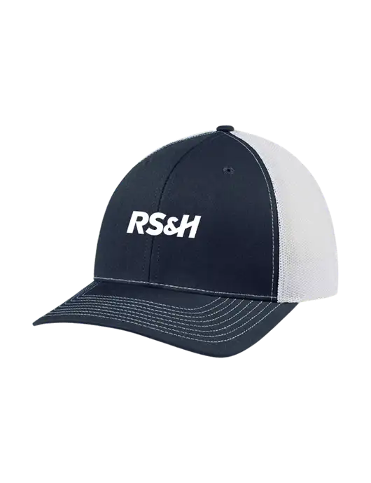 Richardson Adjustable Snapback Original 112 Trucker Cap Navy w/White Mesh w/RS&H Logo