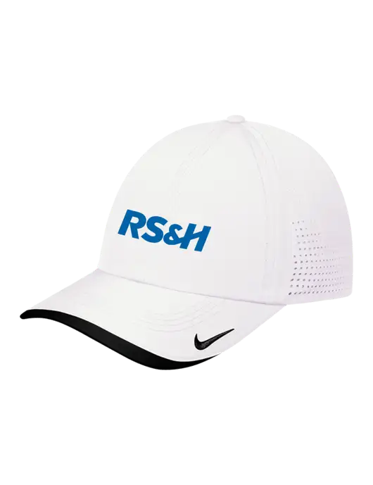 Nike White/Black Dri-FIT Perforated Performance Cap w/RS&H Logo