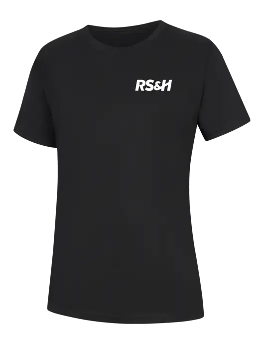 Womens Black Core Blend Tee w/RS&H Logo