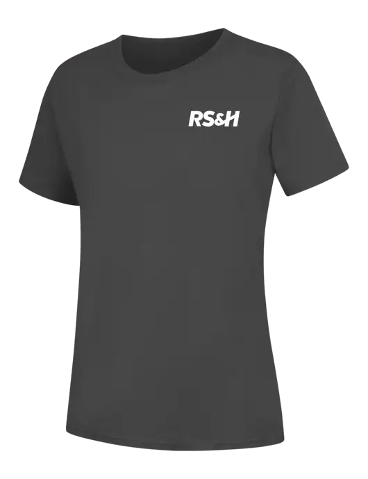 Womens Charcoal Core Blend Tee w/RS&H Logo