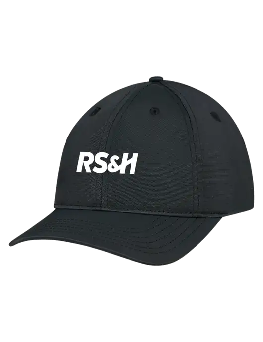 Black Nylon Twill Performance Cap w/RS&H Logo