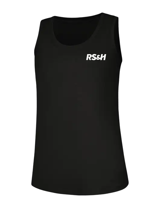 Womens Black Perfect Tri Racerback Tank w/RS&H Logo