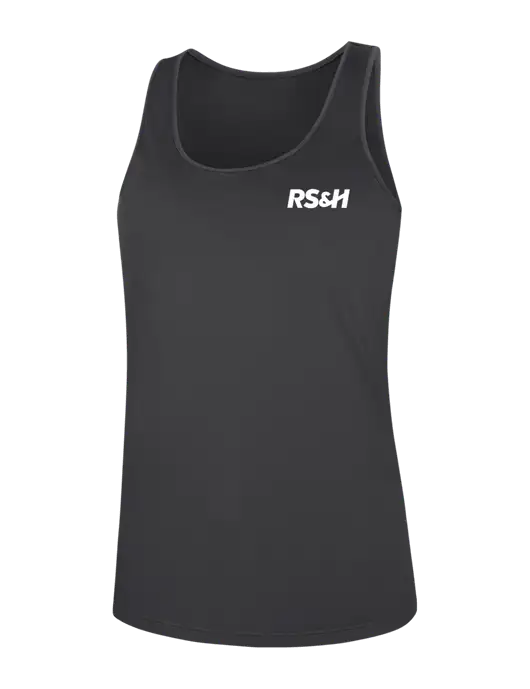 Womens Dark Grey PosiCharge Competitor Racerback Tank w/RS&H Logo