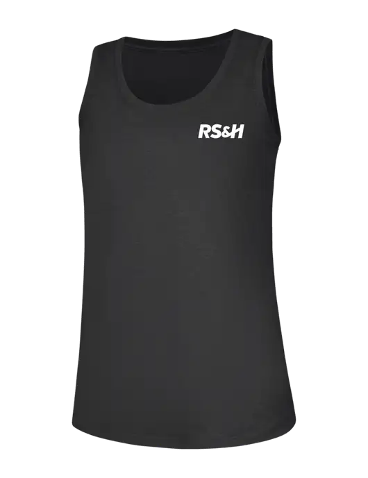 Womens Black Frost Perfect Tri Racerback Tank w/RS&H Logo