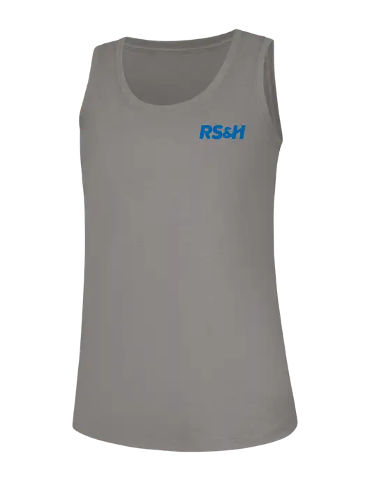 Womens Light Grey Frost Perfect Tri Racerback Tank w/RS&H Logo