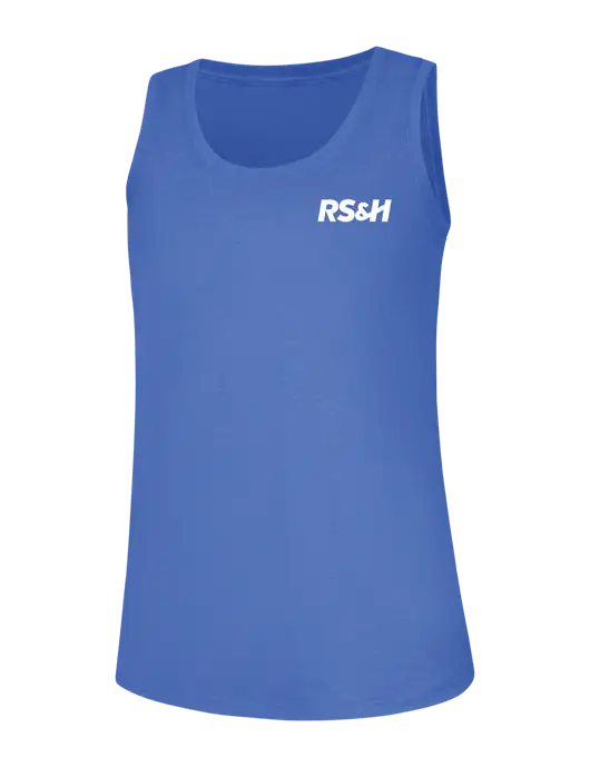 Womens Royal Frost Perfect Tri Racerback Tank w/RS&H Logo
