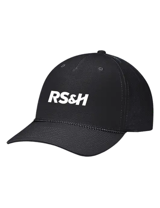 Richardson Laser Perf Performance Black/Black-Grey Rope Cap w/RS&H Logo