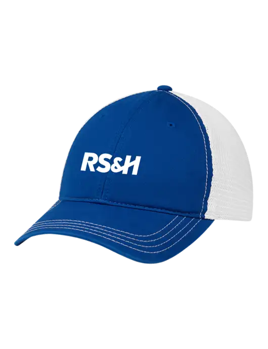 Richardson 111 Garment Washed Trucker Cap Royal w/White Mesh w/RS&H Logo