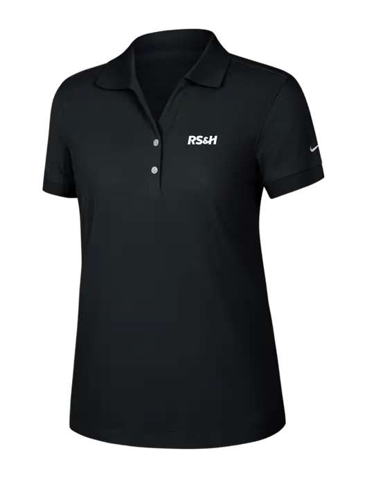 Nike Womens Dri-FIT Classic Black Polo w/RS&H Logo