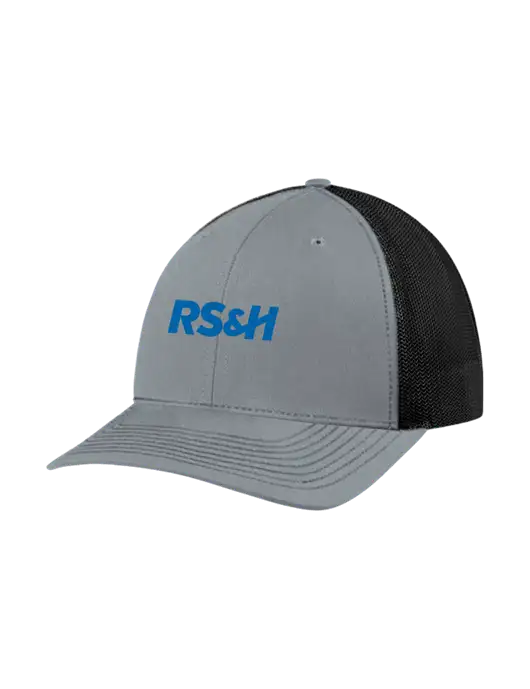 Richardson Adjustable Snapback Original 112 Trucker Cap Heather Grey w/Black Mesh w/RS&H Logo