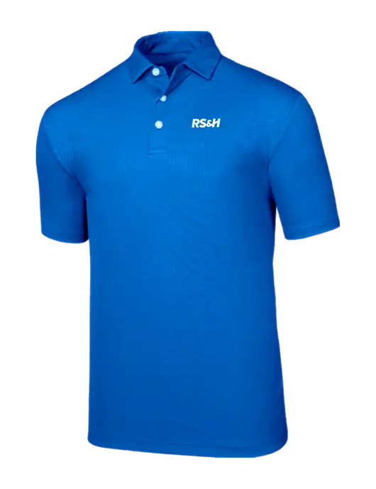 Callaway Birdseye Dark Carolina Blue Polo w/RS&H Logo